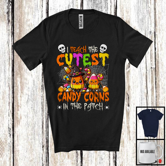 MacnyStore - I Teach The Cutest Candy Corns In The Patch, Humorous Halloween Teacher Group, Teaching T-Shirt