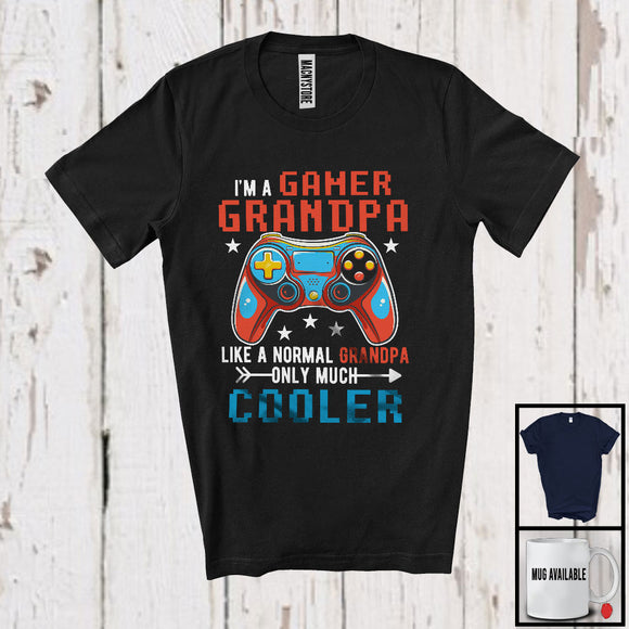MacnyStore - I'm A Gamer Grandpa Definition Much Cooler, Joyful Father's Day Games Controller, Gaming Gamer T-Shirt