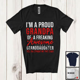MacnyStore - I'm A Proud Grandpa Of A Freaking Daughter, Awesome Father's Day Vintage, Family Group T-Shirt