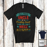 MacnyStore - I'm A Proud Uncle Of Freaking Sweet Niece, Amazing Father's Day Vintage, Family Group T-Shirt