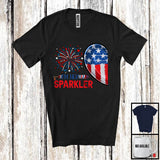 MacnyStore - I'm Her Firecracker, Awesome 4th Of July American Flag Half Heart, Couple Family Patriotic T-Shirt