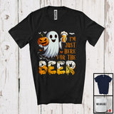 MacnyStore - I'm Just Here For Beer, Lovely Halloween Costume Boo Ghost Drinking Lover, Drunker Team T-Shirt