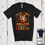 MacnyStore - I'm Not A Dog I'm A Turkey; Humorous Thanksgiving Turkey Corgi Dog Owner Lover; Family T-Shirt