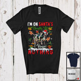 MacnyStore - I'm On Santa's Naughty List I Regret Nothing, Lovely Christmas Santa Cow Animal, Farmer T-Shirt