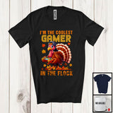 MacnyStore - I'm The Coolest Gamer In The Flock; Wonderful Thanksgiving Turkey; Pumpkin Pie; Gaming Gamer T-Shirt