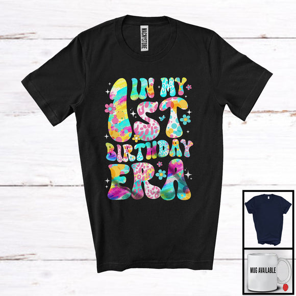 MacnyStore - In My 1st Birthday Era; Lovely Colorful 1st Old Birthday Celebration Flowers; Girls Family Group T-Shirt