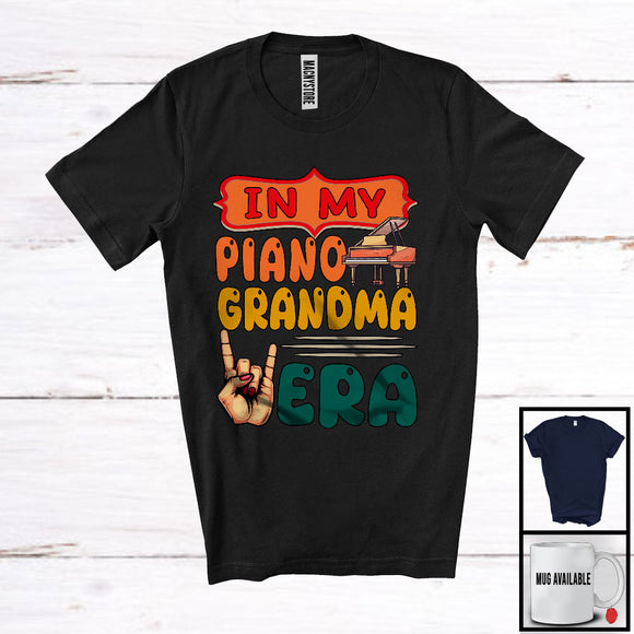 MacnyStore - In My Piano Grandma ERA, Proud Mother's Day Rock Music Hand, Musical Instruments Family T-Shirt