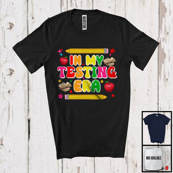 MacnyStore - In My Testing Era, Colorful Test Day Pencil, Matching Motivational Teacher Students Group T-Shirt