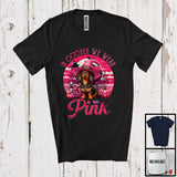 MacnyStore - In October We Wear Pink; Adorable Breast Cancer Halloween Pink Witch Dachshund; Animal Lover T-Shirt