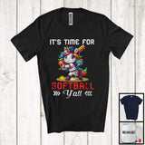 MacnyStore - It's Time For Softball Y'all; Adorable Unicorn Playing Softball; Musical Instruments Player T-Shirt