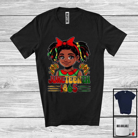 MacnyStore - Juneteenth 1865, Adorable Black History Month Black Afro Girls, African American Family Group T-Shirt