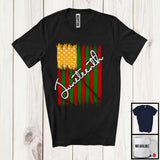 MacnyStore - Juneteenth, Proud Black Afro Melanin Flag, Matching African American Family Group T-Shirt