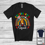 MacnyStore - Kindergarten Squad, Adorable Back To School Dabbing Pencil Leopard Rainbow, Student Teacher T-Shirt
