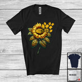 MacnyStore - Leopard Sunflower With Book, Lovely Sunflower Flowers Librarian, Girls Women Family Group T-Shirt