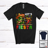 MacnyStore - Let's Fiesta, Joyful Cinco De Mayo Chili Cactus Playing Guitar, Proud Mexican Sombrero T-Shirt