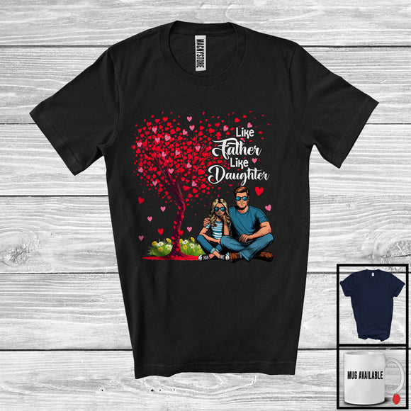 MacnyStore - Like Father Daughter, Amazing Father's Day Heart Tree Daughter Dad, Matching Family Group T-Shirt