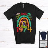 MacnyStore - Making The World A Better Place Since 1974, Lovely 50th Birthday Colorful Rainbow, Flowers T-Shirt