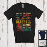 MacnyStore - Meet Their Favorite Baseball Player Calls Me Brother, Happy Father's Day Vintage, Sport Family T-Shirt