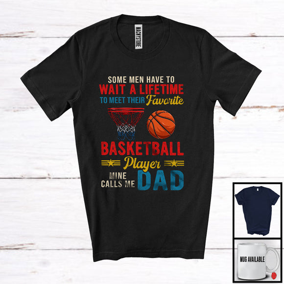 MacnyStore - Meet Their Favorite Basketball Player Mine Calls Me Dad, Proud Father's Day Sport, Vintage Family T-Shirt