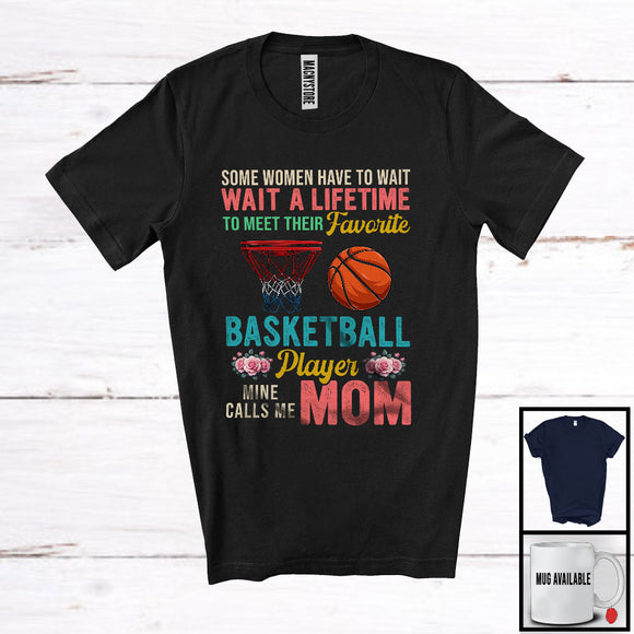 MacnyStore - Meet Their Favorite Basketball Player Mine Calls Me Mom, Proud Mother's Day Sport, Vintage Family T-Shirt