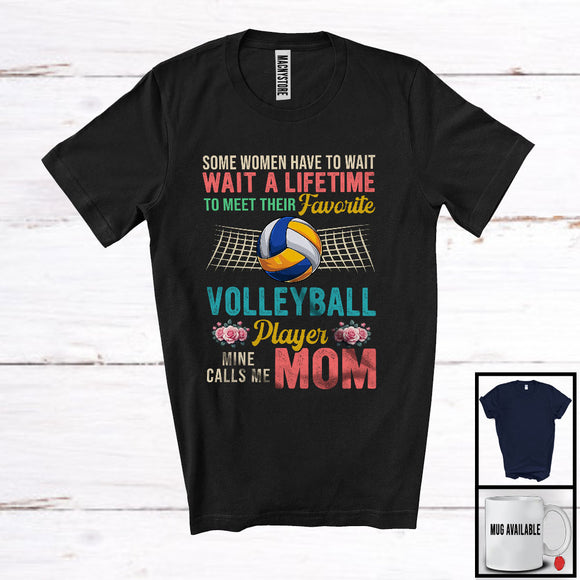 MacnyStore - Meet Their Favorite Volleyball Player Mine Calls Me Mom, Proud Mother's Day Sport, Vintage Family T-Shirt
