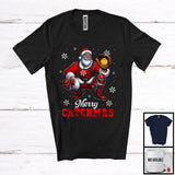 MacnyStore - Merry Catchmas; Awesome Christmas Santa Playing Softball; Catcher Sport Player Team T-Shirt