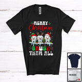 MacnyStore - Merry Christmas Brush Them All; Adorable Christmas Three Teeth Dental Dentist; Snowing Family T-Shirt