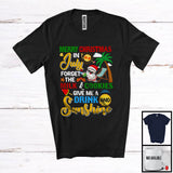 MacnyStore - Merry Christmas In July Give Me A Drink And Sunshine, Humorous Summer Vacation Santa T-Shirt
