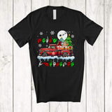 MacnyStore - Merry Christmas; Adorable X-mas ASL Three Gnomes On Pickup Truck; Hand Sign Language Family T-Shirt