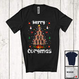 MacnyStore - Merry Corgmas; Wonderful Christmas Lights Santa Elf Corgi X-mas Tree; Family Group T-Shirt