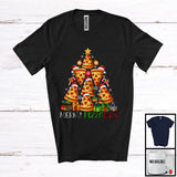 MacnyStore - Merry Pizzamas; Humorous Christmas Tree Santa Pizza Food Lover; Baking Baker Family Group T-Shirt
