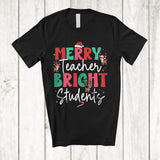 MacnyStore - Merry Teacher Bright Students; Amazing Christmas Reindeer Lover; Students Teacher Group T-Shirt