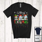 MacnyStore - Merry Teethmas; Lovely Christmas Reindeer ELF Santa Teeth; Dental Dentist X-mas Group T-Shirt