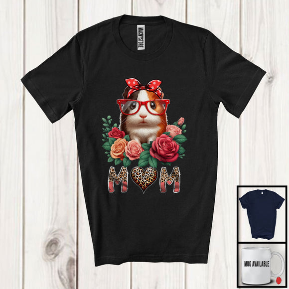 MacnyStore - Mom, Wonderful Mother's Day Flowers Guinea Pig Lover Wild Animal, Mommy Family Group T-Shirt