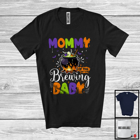 MacnyStore - Mommy Of The Brewing Baby, Humorous Pregnancy Announcement Halloween Witch, Family T-Shirt