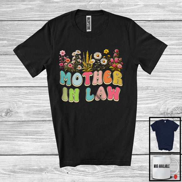 MacnyStore - Mother in law, Wonderful Mother's Day Floral Flowers, Gardening Lover Matching Family Group T-Shirt