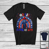 MacnyStore - My 1st Fourth Of July, Joyful 4th Of July Birthday Dabbing Firecracker, American Flag Rainbow T-Shirt