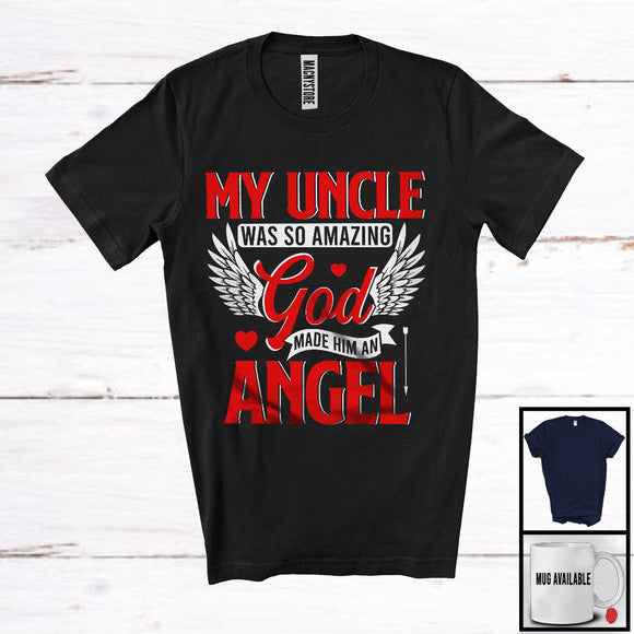 MacnyStore - My Uncle Was So Amazing God Made Him An Angel, Awesome Father's Day Wings Memories, Family T-Shirt
