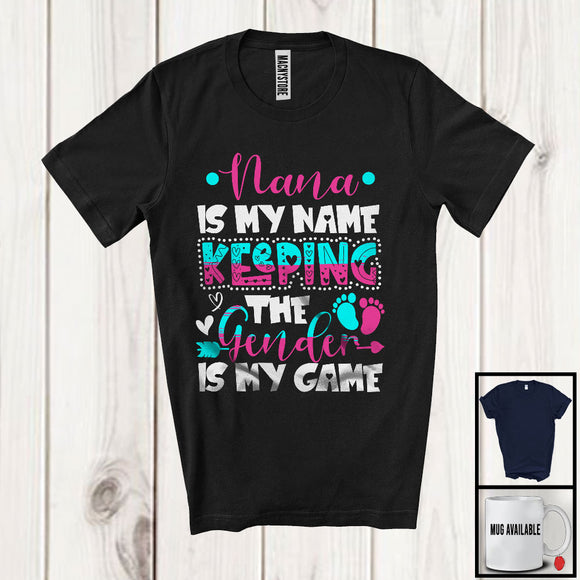 MacnyStore - Nana Is My Name, Lovely Mother's Day Gender Reveal Keeper Of The Gender, Grandma Family T-Shirt