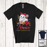 MacnyStore - Nana Of A Spoiled Cat, Lovely Mother's Day Flowers Kitten Owner Lover, Matching Family Group T-Shirt