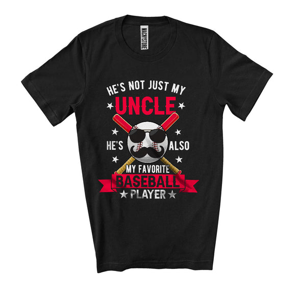 MacnyStore - Not Just My Uncle Also My Favorite Softball Player, Happy Father's Day Sport Team, Flowers T-Shirt