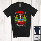 MacnyStore - Nurse Christmas Squad; Proud X-mas Tree Snowing Santa Nurse Nursing Lover; Family Group T-Shirt