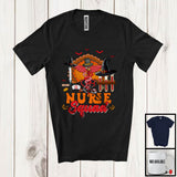 MacnyStore - Nurse Squad; Amazing Thanksgiving Halloween Witch Turkey; Careers Jobs Group T-Shirt