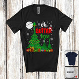 MacnyStore - Oh Guitar Tree; Cheerful Christmas Lights X-mas Tree Guitar; Guitarist Family Group Snowing T-Shirt