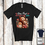 MacnyStore - Our First Mother's Day 2024, Adorable Mother's Day Mommy Baby Bear Lover, Flowers Family T-Shirt