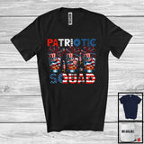 MacnyStore - Patriotic Squad, Awesome 4th Of July Three Bourbon Glasses, USA Flag Drinking Drunker Group T-Shirt