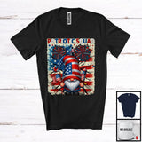 MacnyStore - Patriotic Squad, Lovely 4th Of July American Flag Gnome Lover, Firecrackers Patriotic Group T-Shirt