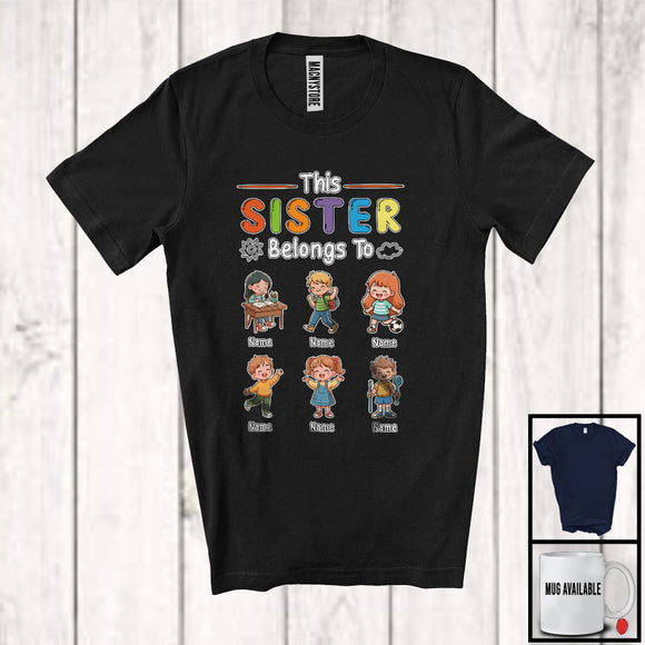 MacnyStore - Personalize Custom Name This Sister Belongs To, Adorable Mother's Day Brother Sister Siblings, Family T-Shirt