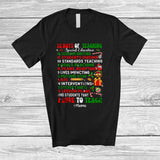 MacnyStore - Personalized 12 Days Of Teaching Special Education; Proud Christmas Custom Name SPED Teacher T-Shirt