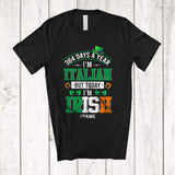 MacnyStore - Personalized 364 Days Italian Today I'm Irish; Joyful St. Patrick's Day Custom Name Italian Family T-Shirt